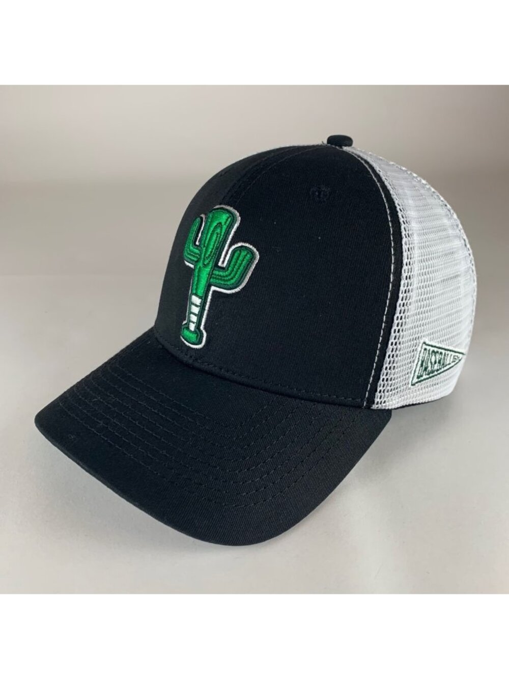 Baseballism Mens Black White Cactus Spring Training Snapback Trucker Hat